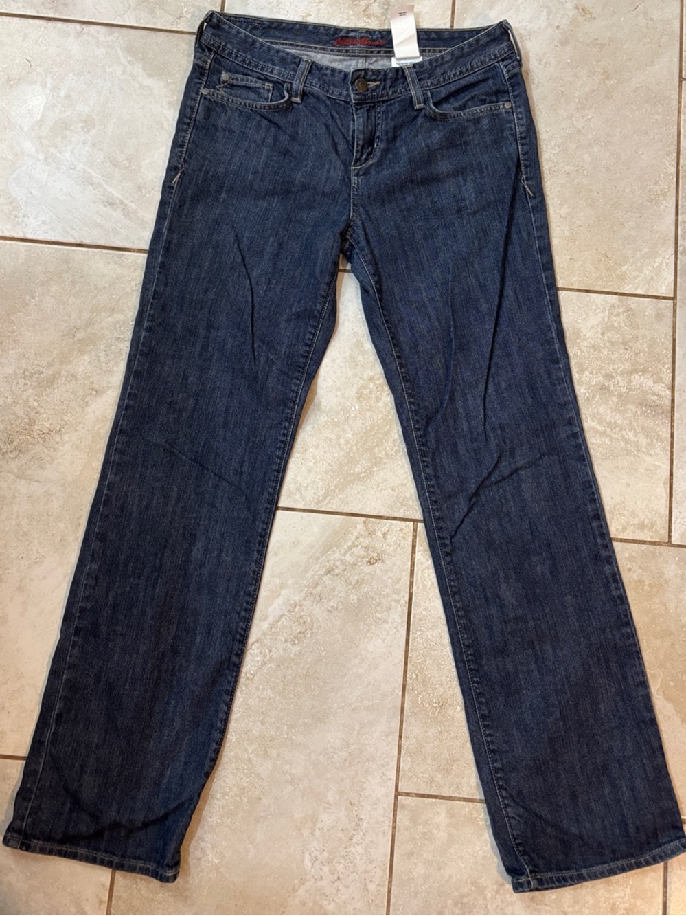 Eddie Bauer Dark Blue Straight-Leg Jeans